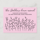 BEWEGENDE AANKONDIGING Wildbloemen Eenvoudig Aange Briefkaart (Voorkant)