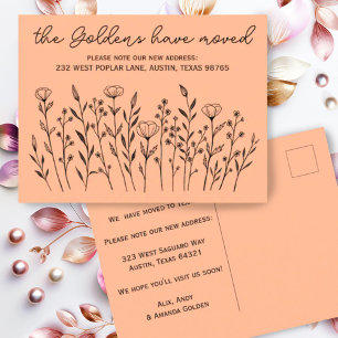 BEWEGENDE AANKONDIGING Wildbloemen Eenvoudig Aange Briefkaart