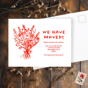 BEWEGENDE AANKONDIGING Wildflower Bouquet Schattig Briefkaart