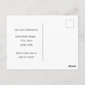 Bewegende aankondiging Wisconsin Robin Violets Briefkaart (Achterkant)