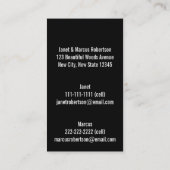 Bewegende aankondiging Zwart Wit Monogram Adres (Achterkant)