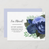 Bewegende aankondigingen Navy Dusty Blue White Bri (Voorkant / Achterkant)