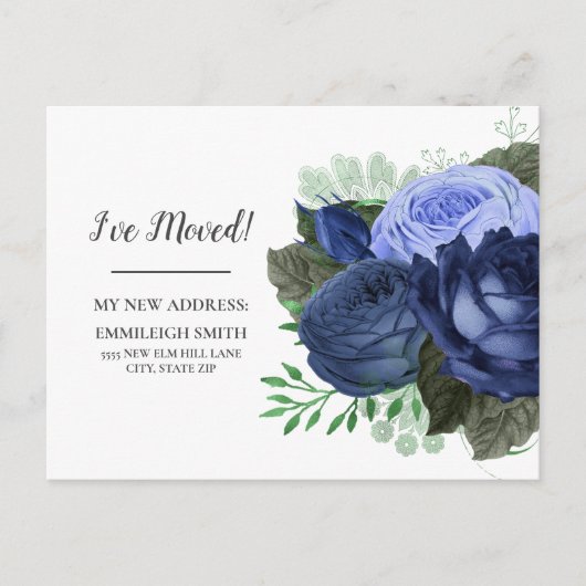 Bewegende aankondigingen Navy Dusty Blue White Bri (Voorkant)