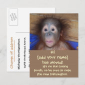 Bewegende aankondigingen Schattige gezicht Aankondigingskaart (Voorkant / Achterkant)