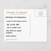 Bewegende aankondigingen Schattige gezicht Aankondigingskaart (Achterkant)