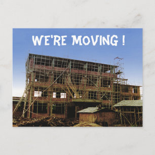 Bewegende adreswijziging Funny House Building Aankondigingskaart