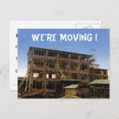 Bewegende adreswijziging Funny House Building Aankondigingskaart (Voorkant / Achterkant)
