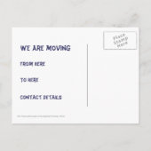 Bewegende adreswijziging Funny House Building Aankondigingskaart (Achterkant)