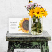 Bewegende bekendmaking Geel Zonnebloem Wit Briefkaart