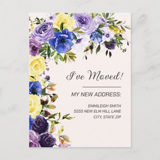 Bewegende bekendmaking Paarse geelgral Briefkaart (Voorkant)