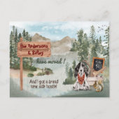 Bewegende Black Cocker Spaniel Nieuw Adres Aankondigingskaart (Voorkant)