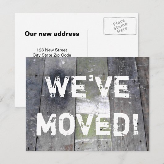 bewegende briefkaarten | Oude noodlijdende houten  (Voorkant / Achterkant)