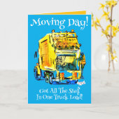 Bewegende dag gele vuilniswagen aankondiging (Gele Bloem)