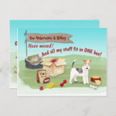 Bewegende draden in fox terrier Study New Home Briefkaart (Voorkant / Achterkant)