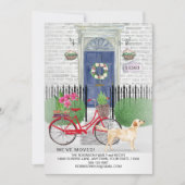 Bewegende gele Labrador Retriever Fietsdeur Aankondiging (Voorkant)