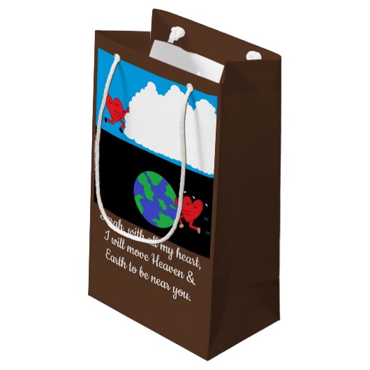 Bewegende hemel en aarde klein cadeauzakje (Achterkant Gekanteld)