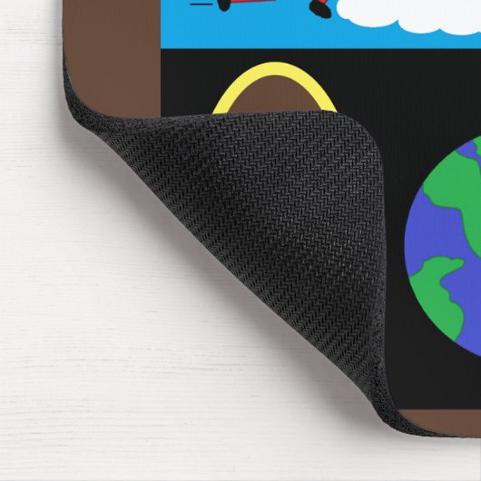 Bewegende hemel en aarde muismat (Hoek)