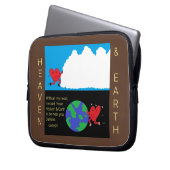 Bewegende hemel en aarde romantisch laptop sleeve (Voorkant Links)