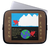 Bewegende hemel en aarde romantisch laptop sleeve (Voorkant)