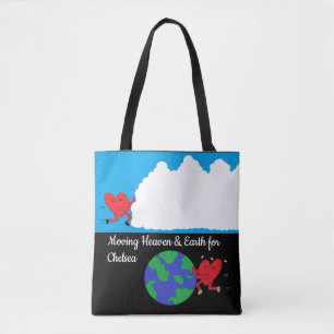 Bewegende hemel en aarde tote bag