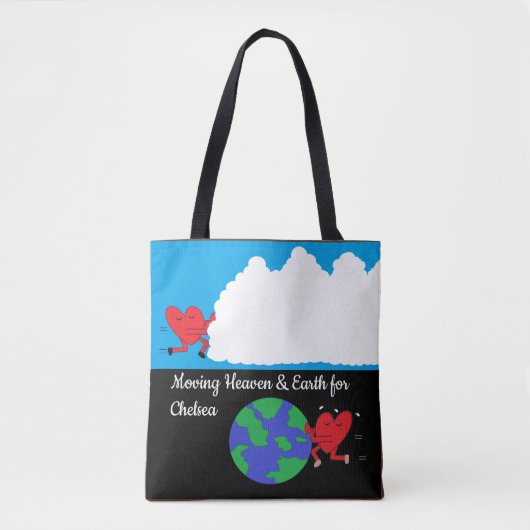 Bewegende hemel en aarde tote bag (Voorkant)