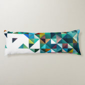 Bewegende kleurrijke geometrische vormen driehoeks lichaamskussen (Achterkant)