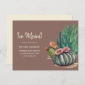 Bewegende koninklijke woestijn Cacti Botanical Briefkaart (Voorkant / Achterkant)