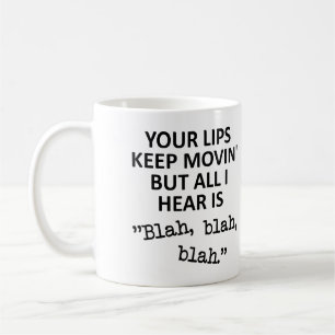 Bewegende Lippen Blah Blah Blah Grappige Mok