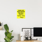 Bewegende Lippen Blah Blah Blah Grappige Poster Bo (Thuiskantoor)