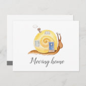 Bewegende mededeling thuiskomst slakkegelaar verpl aankondigingskaart (Voorkant / Achterkant)