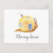 Bewegende mededeling thuiskomst slakkegelaar verpl aankondigingskaart (Voorkant)