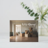 Bewegende Mededelingenboxen thuis Aankondigingskaart (Staand voorkant)