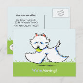 Bewegende Nieuwe Mededelingen van het Adres van We Aankondigingskaart (Voorkant / Achterkant)