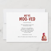 Bewegende nieuwe startvakantie met kerst op thuisb aankondiging (Achterkant)