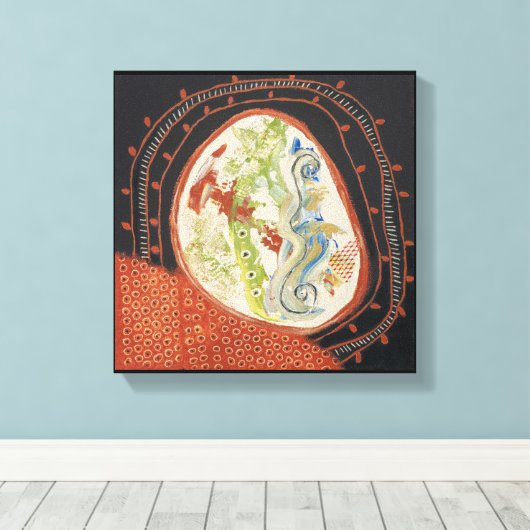 Bewegende Ruimten 1 Afdruk van het Canvas (Insitu (Houten vloer))