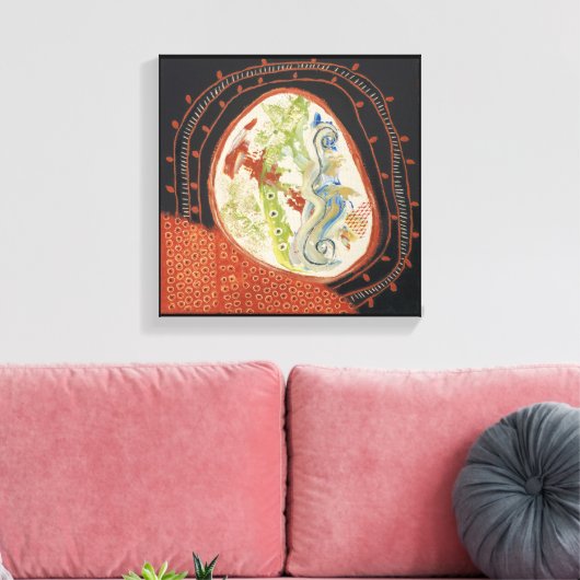 Bewegende Ruimten 1 Afdruk van het Canvas (Insitu (Woonkamer))