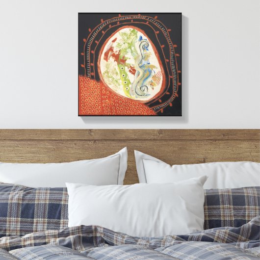 Bewegende Ruimten 1 Afdruk van het Canvas (Insitu (Slaapkamer))