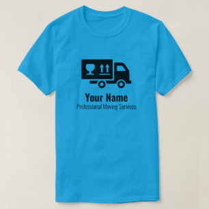  bewegende services blauw t-shirt