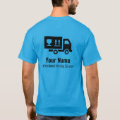  bewegende services blauw t-shirt (Achterkant)