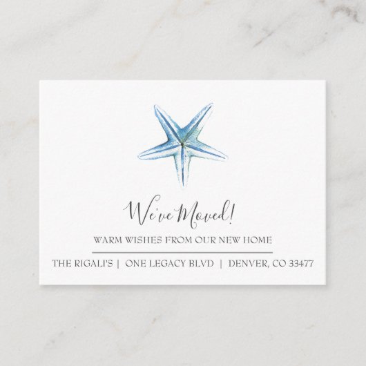 Bewegende Strandaankondiging Kaarten (Voorkant)