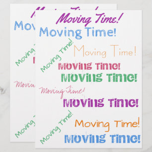 Bewegende tijd Kleurrijke typografie Patroon