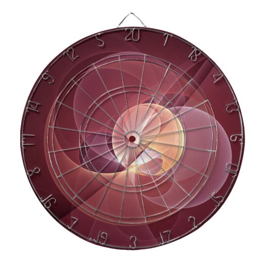 Beweging Abstract Moderne Wijn Rood Roze Fractal A Dartbord (Voorkant)