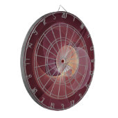 Beweging Abstract Moderne Wijn Rood Roze Fractal A Dartbord (Voorkant Links)