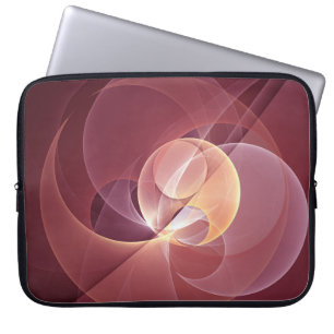 Beweging Abstract Moderne Wijn Rood Roze Fractal A Laptop Sleeve