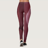 Beweging Abstract Moderne Wijn Rood Roze Fractal A Leggings (Achterkant)