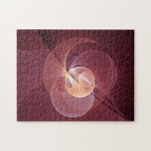 Beweging Abstract Moderne Wijn Rood Roze Fractal A Legpuzzel (Horizontaal)