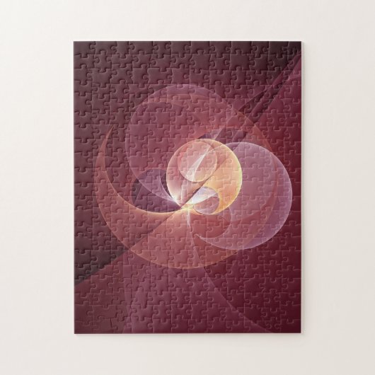Beweging Abstract Moderne Wijn Rood Roze Fractal A Legpuzzel (Verticaal)