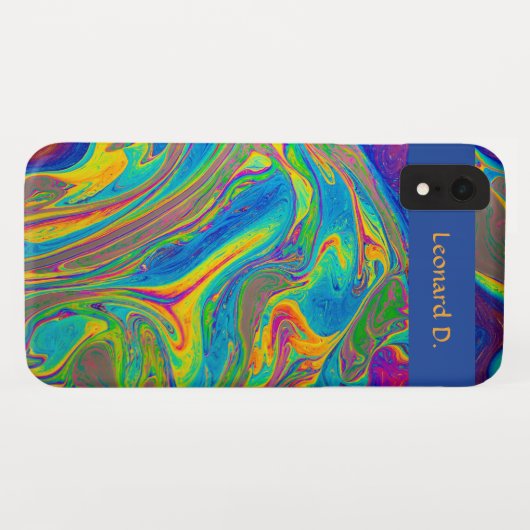 Beweging bewerkbare Psychedelic Case-Mate iPhone Case (Achterkant (horizontaal))