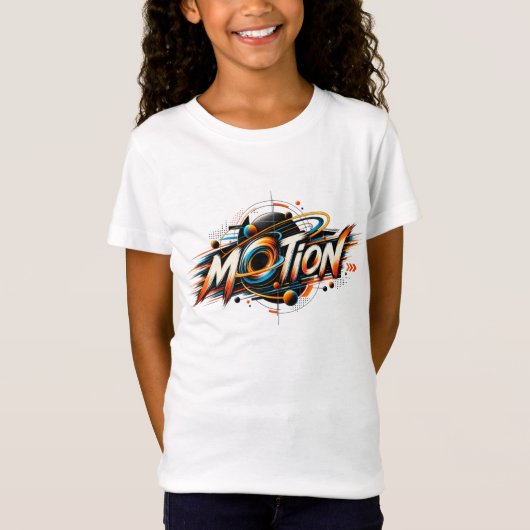 Beweging – Dynamisch Geometrisch Abstract Design T-shirt (Voorkant)