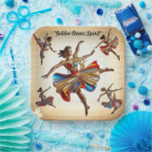 "Beweging in bloei" Papieren Bordje (Feest)